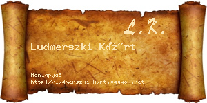 Ludmerszki Kürt névjegykártya